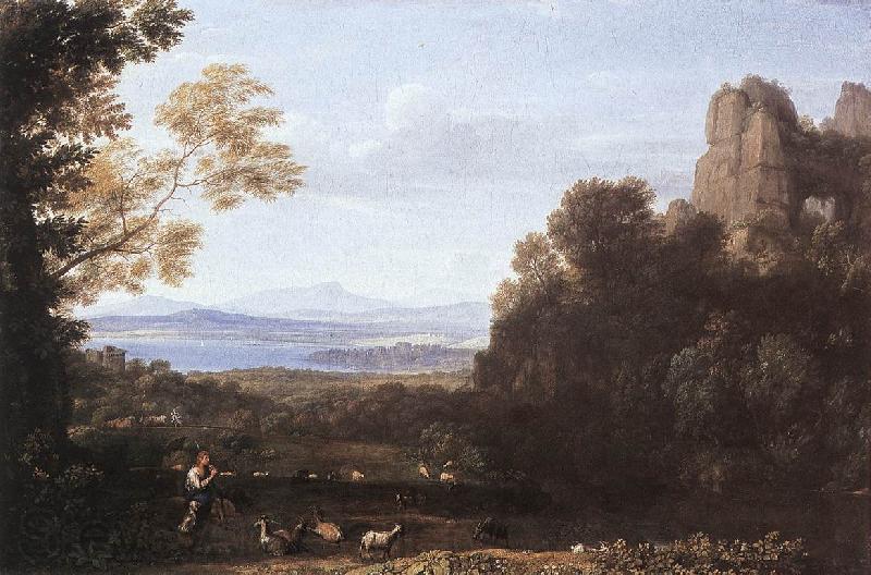 Claude Lorrain Landscape with Apollo and Mercury